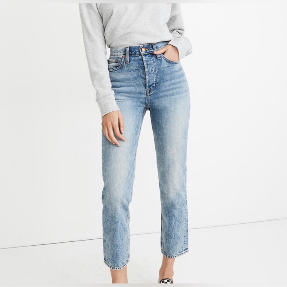 Madewell x Rivet & Thread Light Blue Ankle Jeans